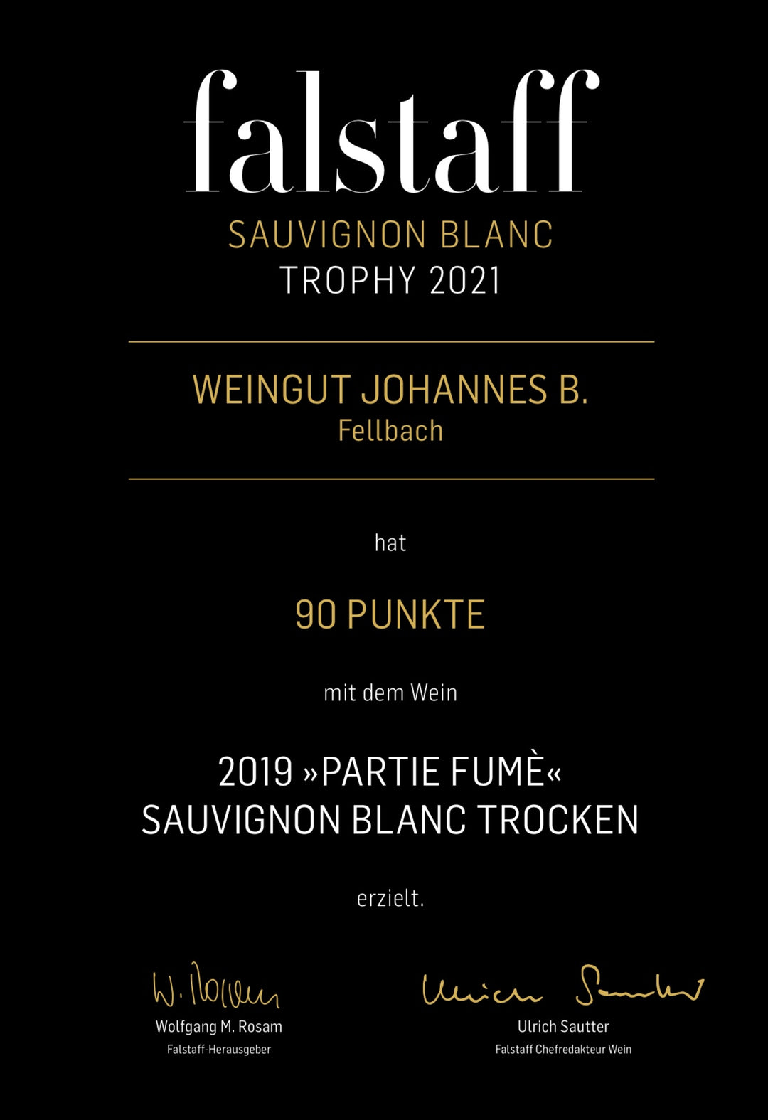 2024 Sauvignon Blanc "Partie Fumè" trocken