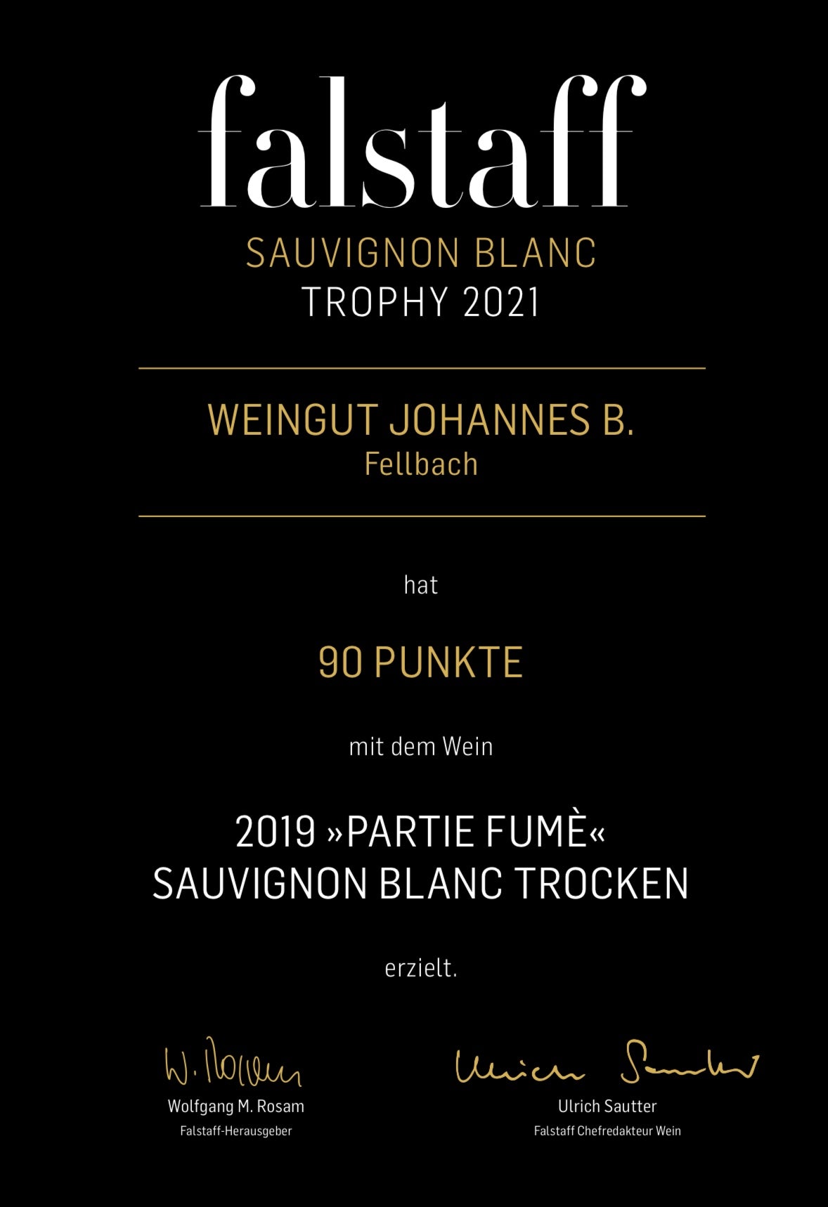 2022 Sauvignon Blanc "Partie Fumè" trocken