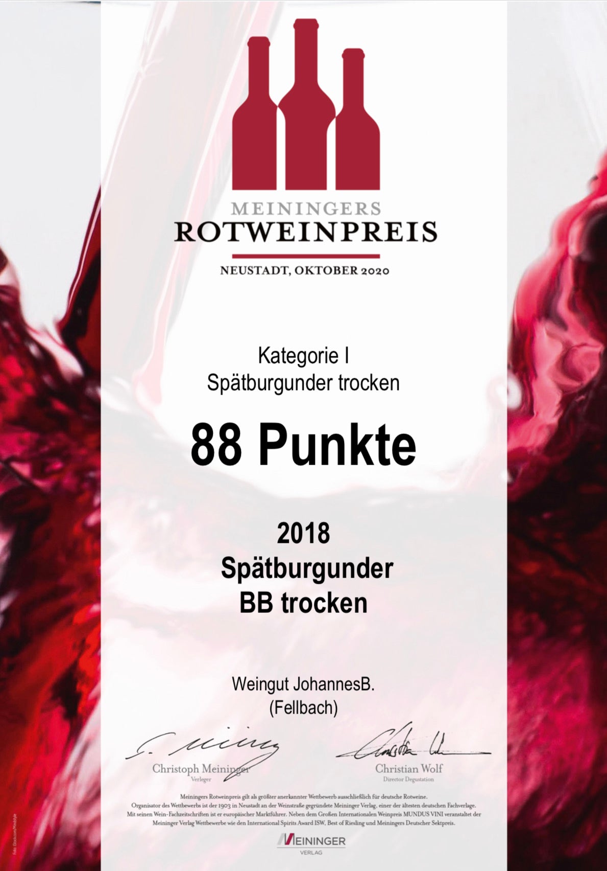 2018 Spätburgunder BB  trocken
